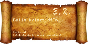Bella Krisztián névjegykártya