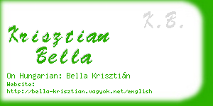 krisztian bella business card