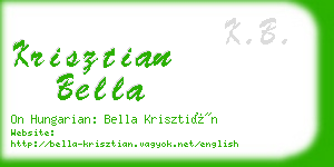 krisztian bella business card